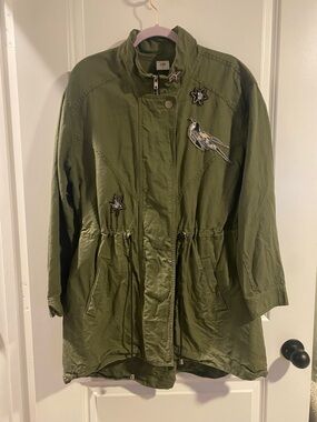 CAbi Green Hanson Anorak Utility Jacket